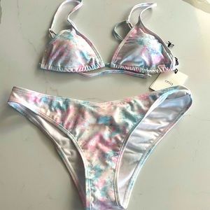 ONIA Cotton Candy Tie-Dye Bikini